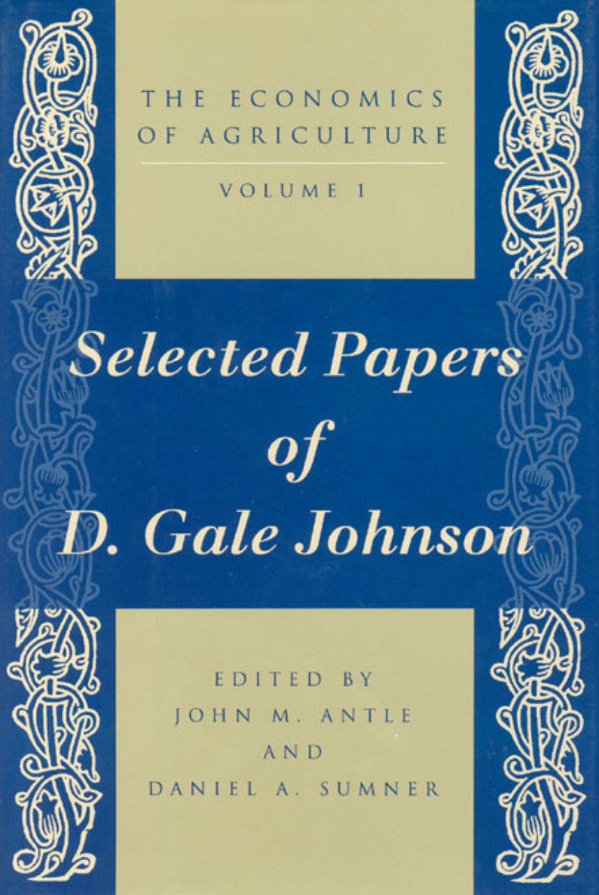 The Economics of Agriculture, Volume 1
