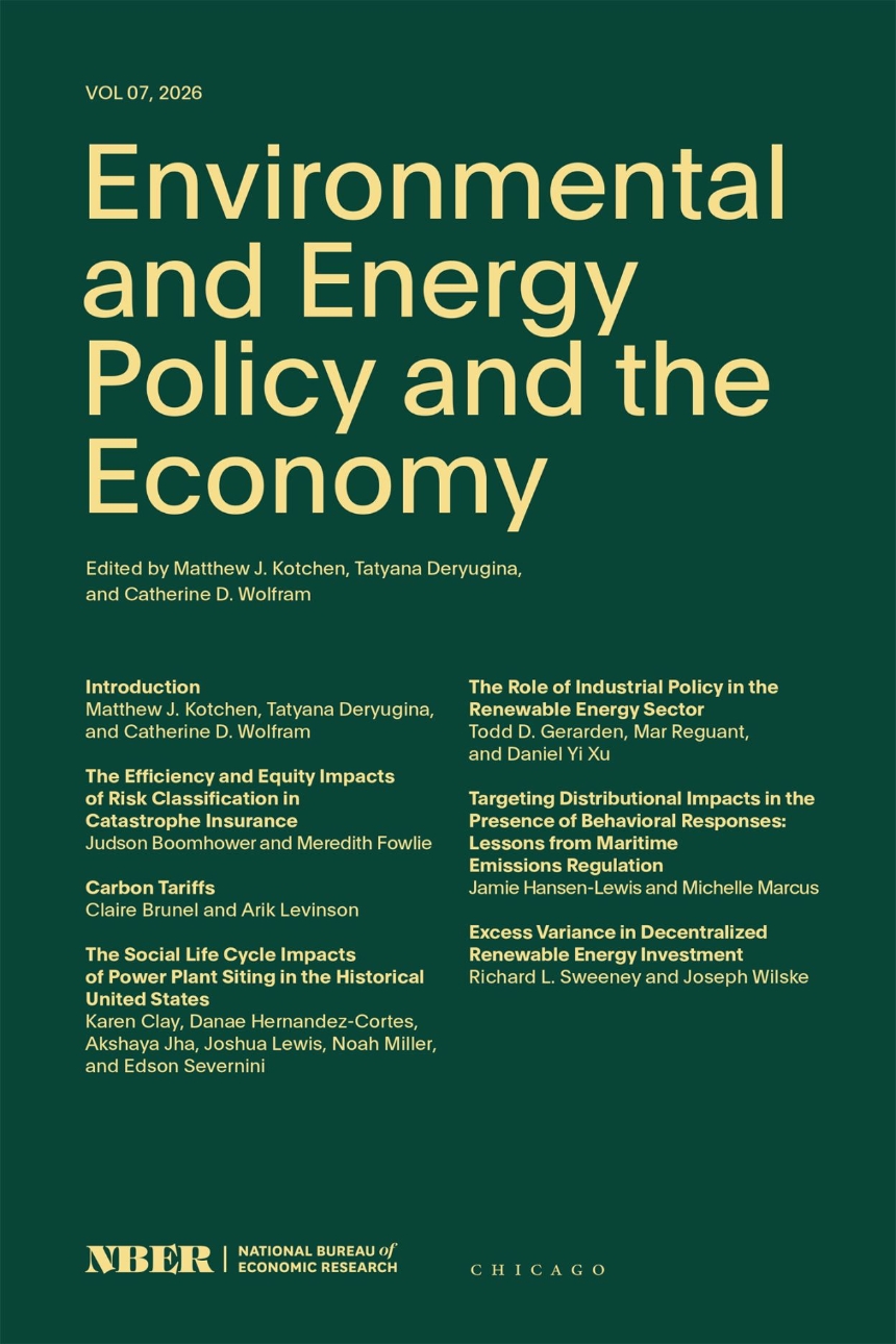 Environmental and Energy Policy and the Economy